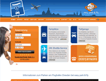 Tablet Screenshot of easy-park-fly.de